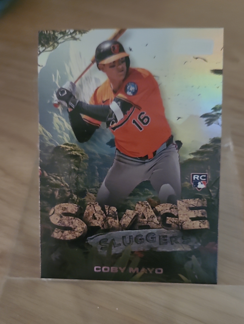 Savage Slugger Coby Mayo Orange Baseball Card 2025 Stadium Club